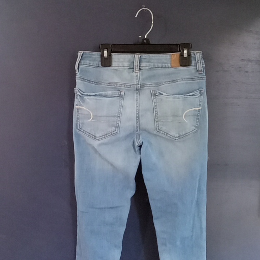 GUC American Eagle Outfitters super stretch jegging size 2 faded distres… - Picture 4 of 7